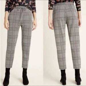 Anthropologie Dickens Plaid Drawstring Trousers